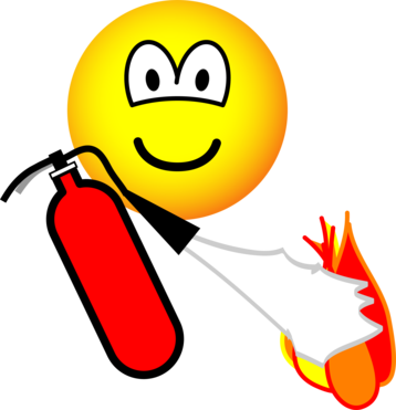 Fire extinguising emoticon